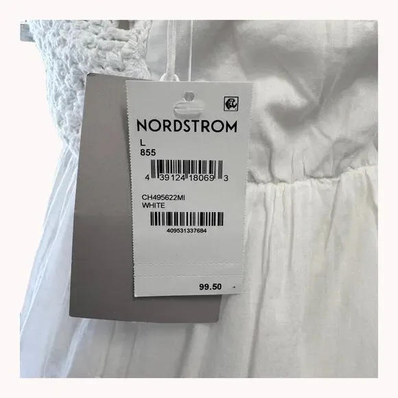 NWT Chelsea•28 Boho Maxi Sundress w/ Crocheted Bodice, Wm's Lg - Picture 8 of 10